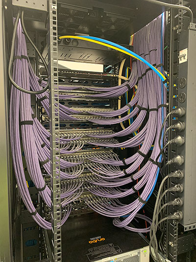 Rear-of-a-data-rack-with-cat6A-shielded-cable-terminations