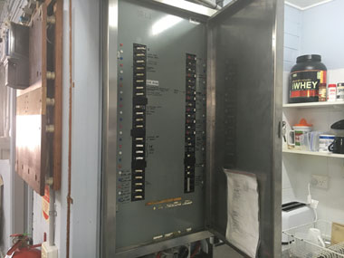 BEFORE switchboard upgrade with most circuits not-protected by safety switches