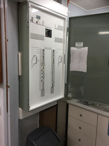 AFTER-photo of a Schneider Electrics Switchboard Upgrade completed by Elam